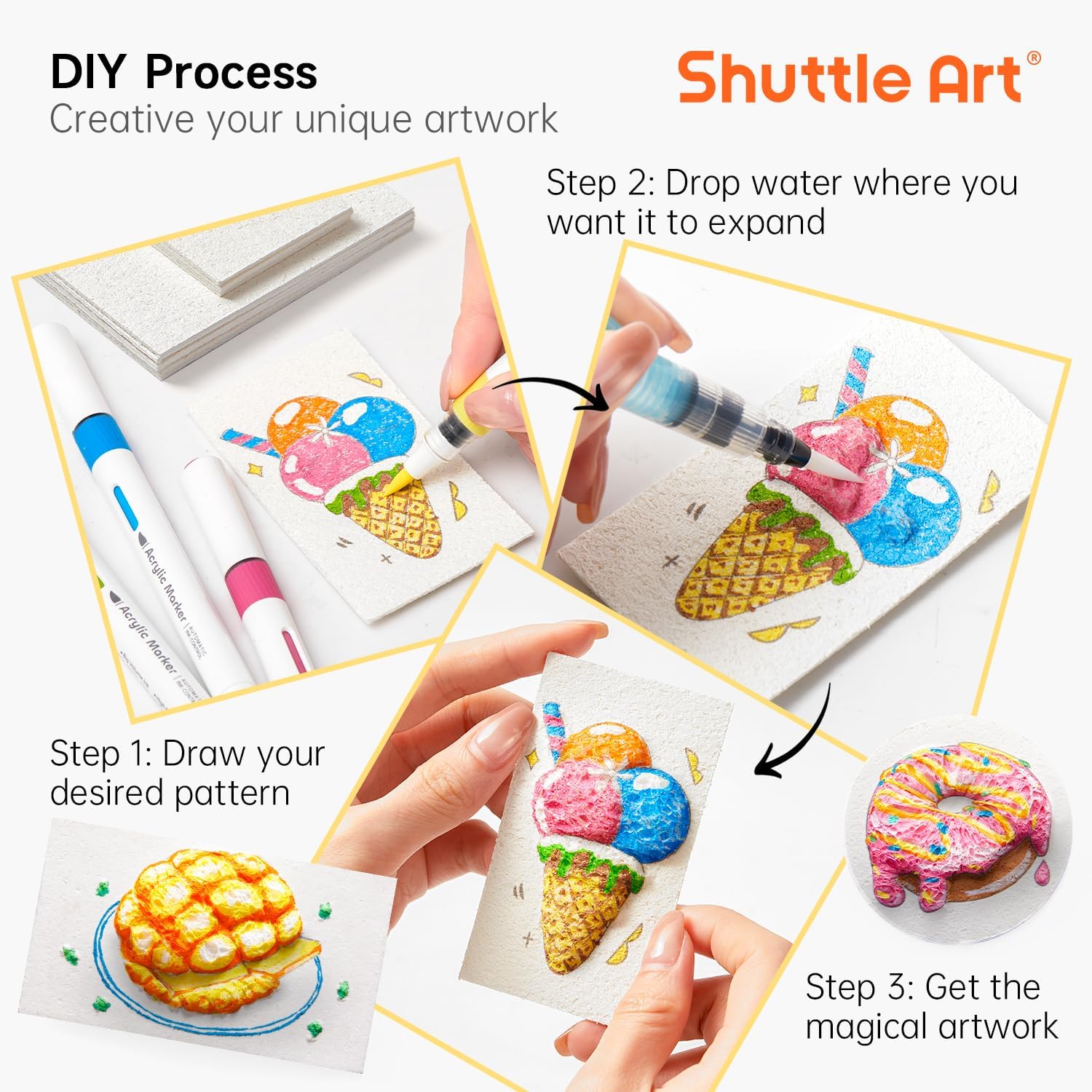 3D Puffy Foam Texture Painting - đánh giá và giá Kids Education Drawing
