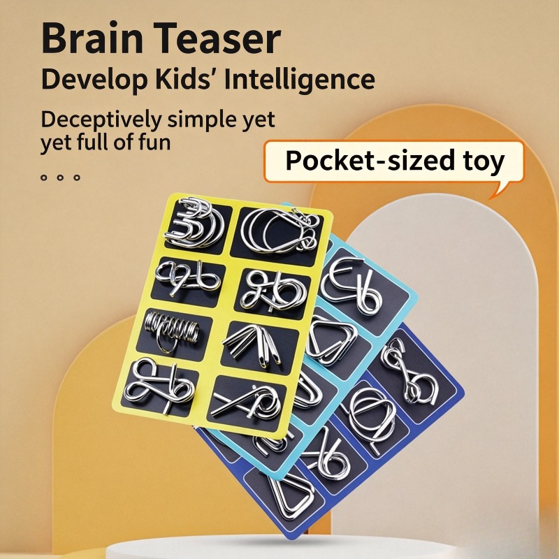 8 Pieces Metal Puzzle Set Clas - đánh giá và giá Kids Education Board