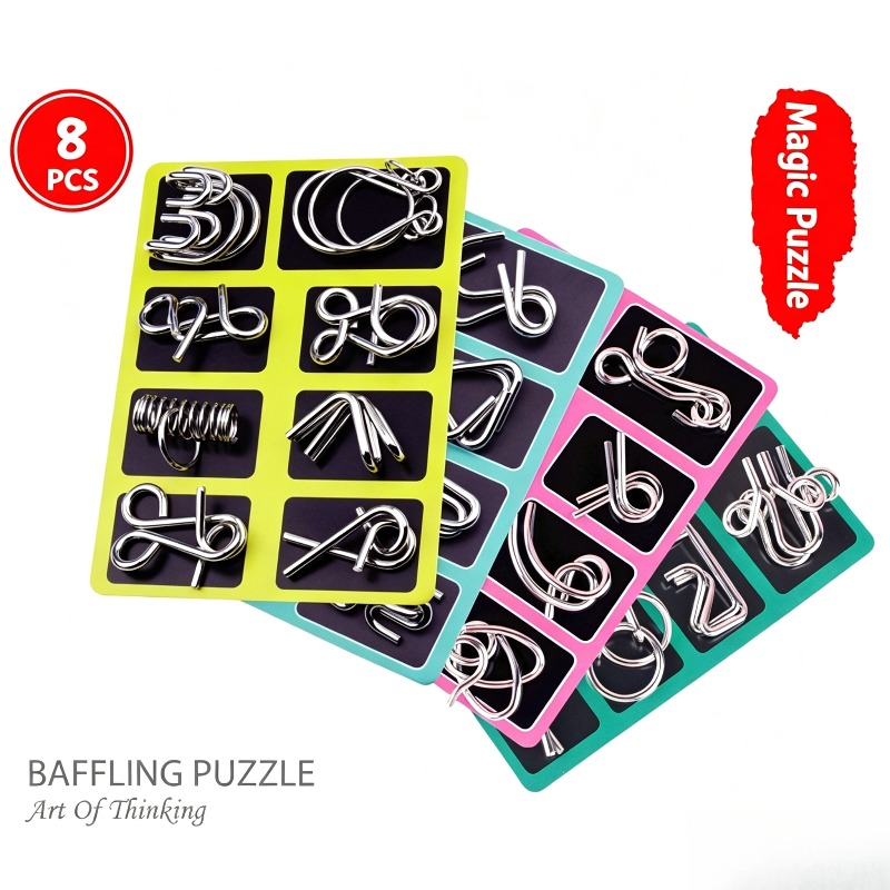 8 Pieces Metal Puzzle Set Clas - đánh giá và giá Kids Education Board