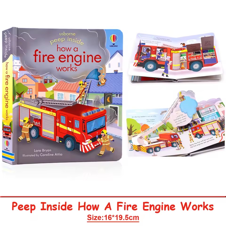 Usborne Peep Inside How A Fire - đánh giá và giá Kids Education Age