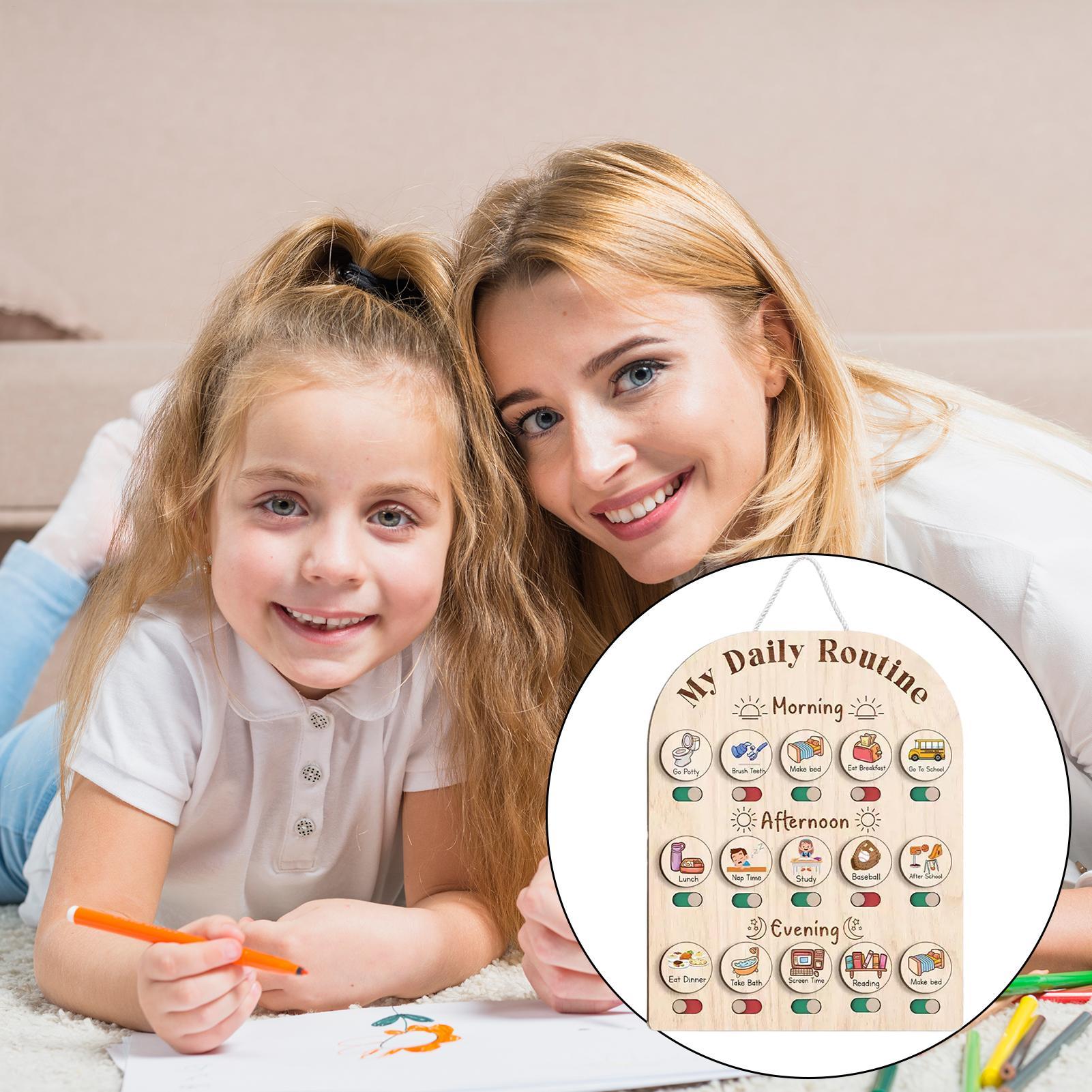 Routine Chart For Kids Wooden  - đánh giá và giá Kids Education Planner