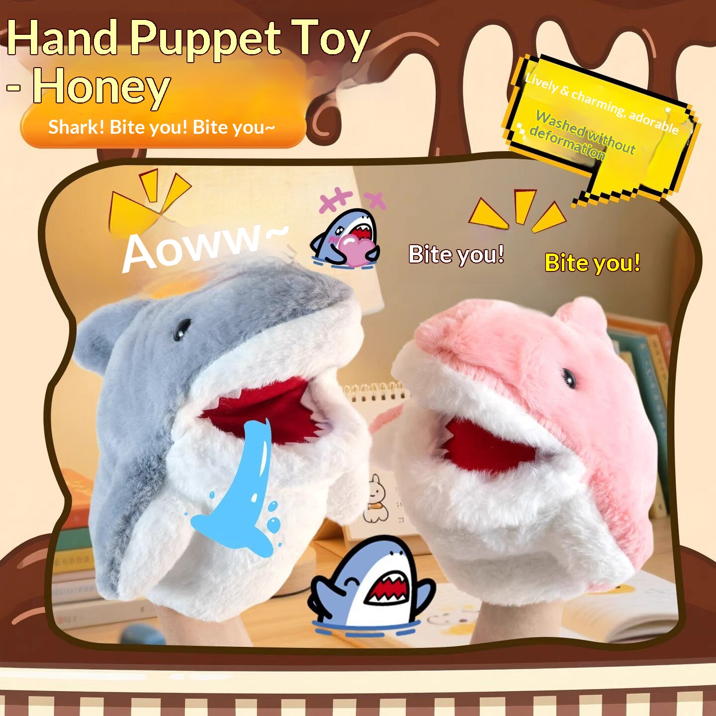 Shark Hand Puppet Plush Shark  - đánh giá và giá Online Educational Games For Kids