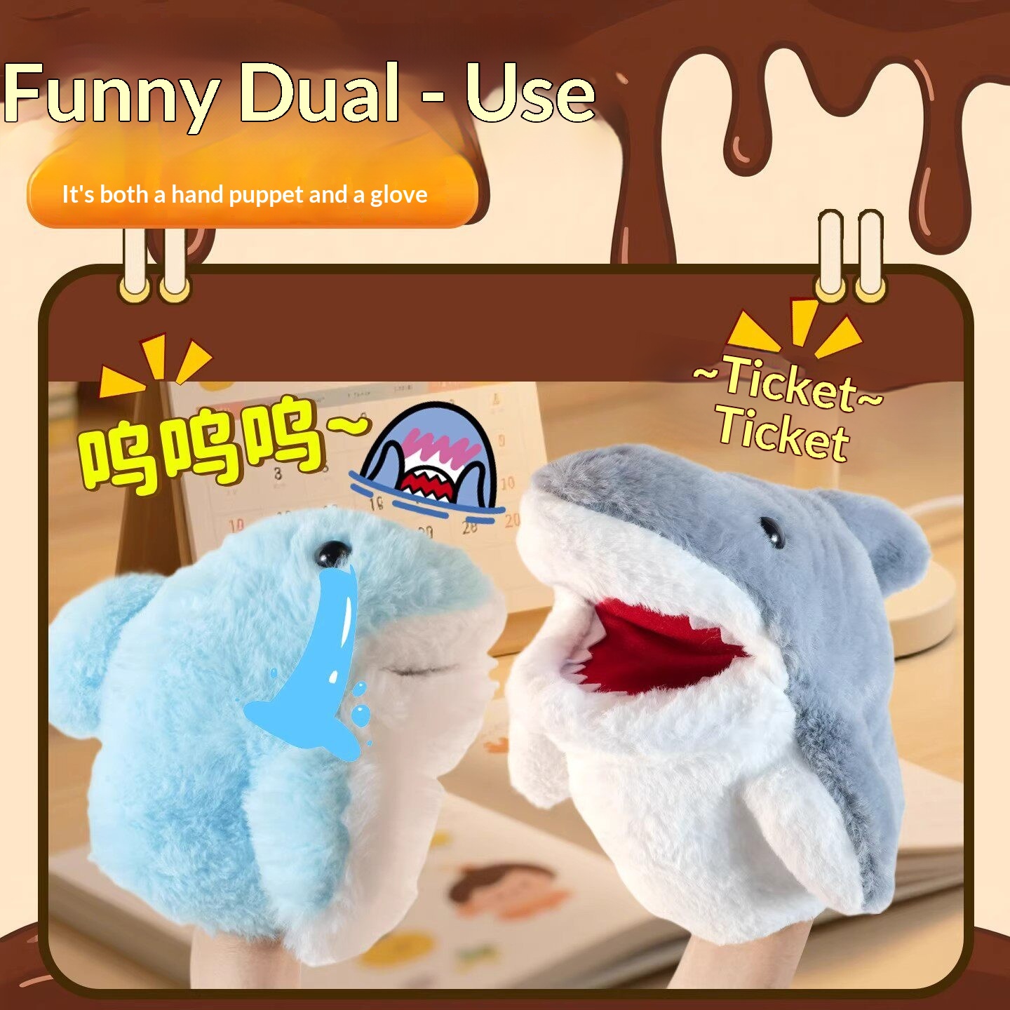 Shark Hand Puppet Plush Shark  - đánh giá và giá Online Educational Games For Kids