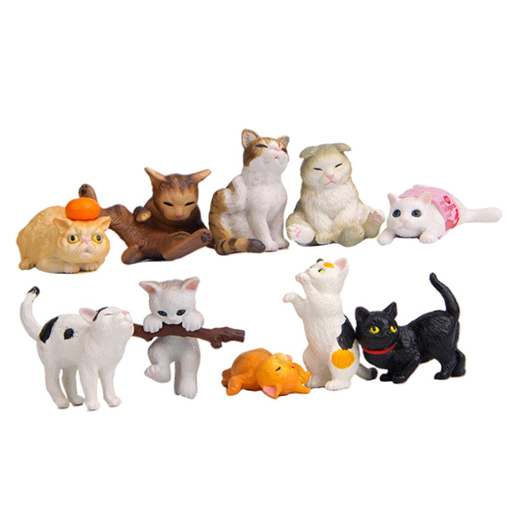 10/Set Adorable Cat Figures St - đánh giá và giá Kids Education Learn Tv