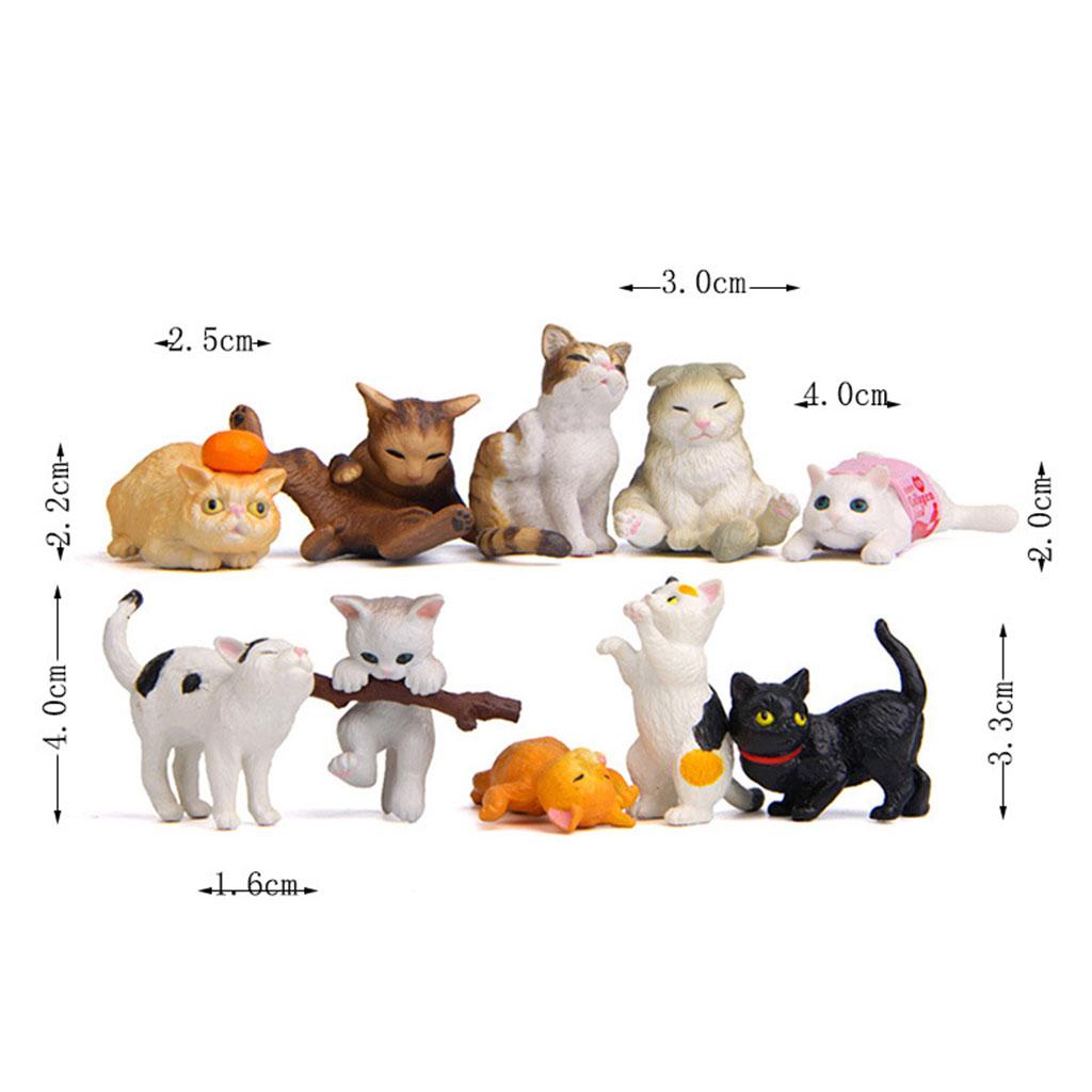 10/Set Adorable Cat Figures St - đánh giá và giá Kids Education Learn Tv