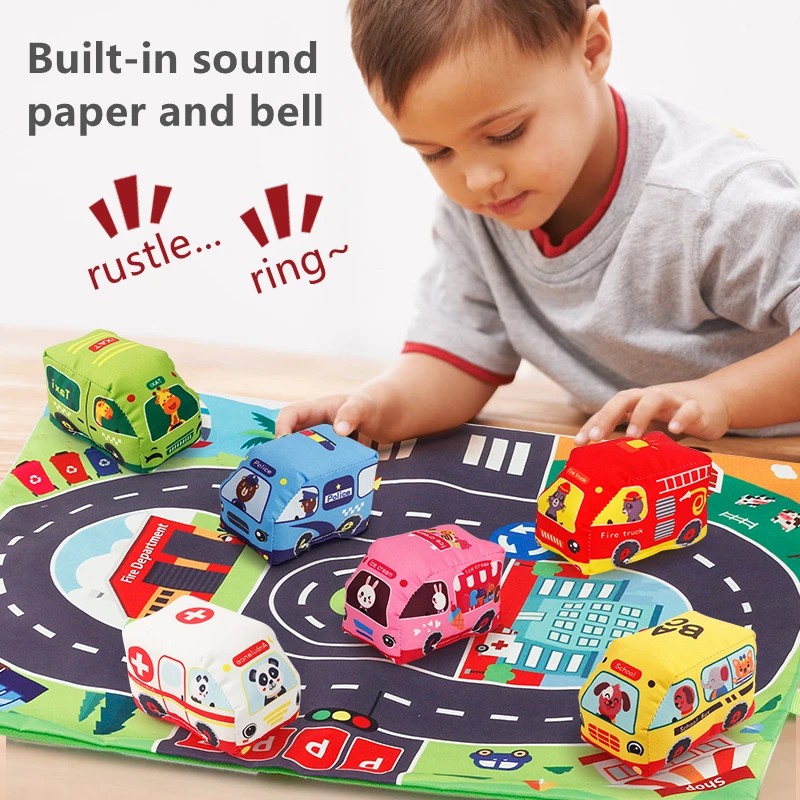 Soft Car Toy Set with Play Mat - đánh giá và giá Kids Educational Game