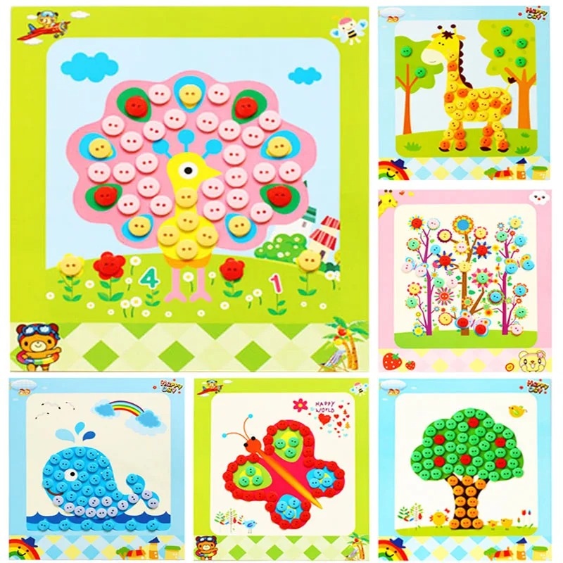 5Pcs/set Children DIY Button S - đánh giá và giá Kids Education Drawing