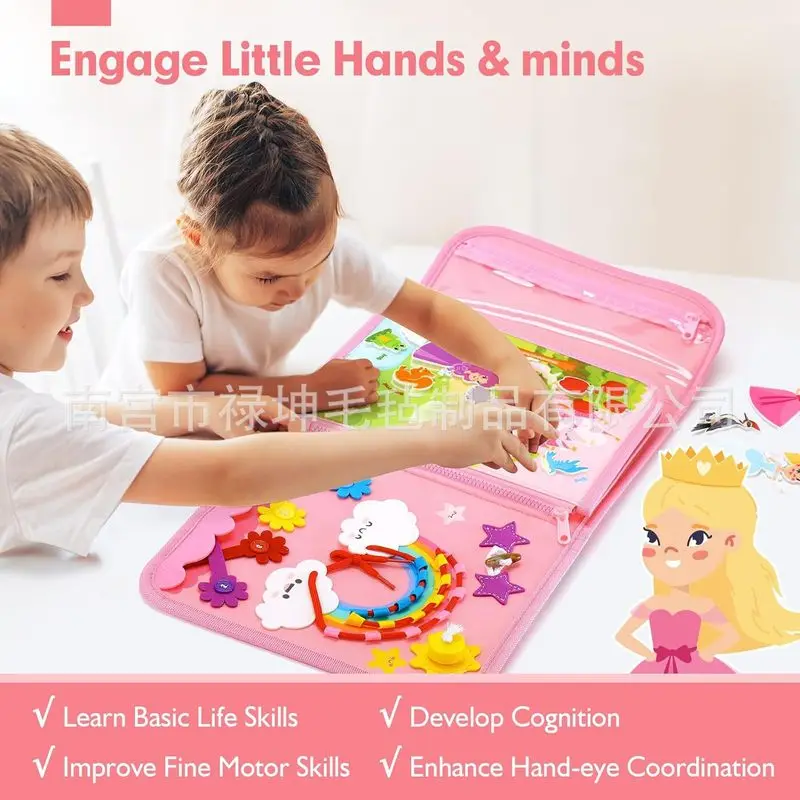 Princess Montessori Felt Busy  - đánh giá và giá Kids Education Board