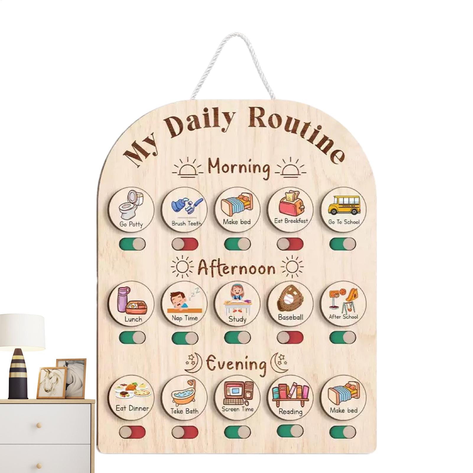 Visual Schedule For Kids Morni - đánh giá và giá Kids Education Planner